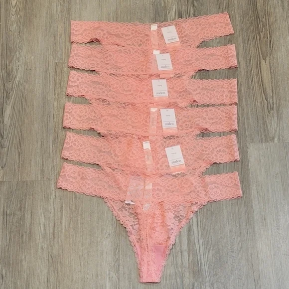 6 Pack Auden Orange Thong Size XL - Picture 3 of 6